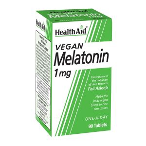 Health Aid Vegan Melatonin 1mg Συμπλήρωμα για τον Ύπνο 90 ταμπλέτες