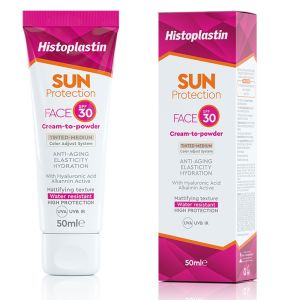 Histoplastin Sun Face Cream to Powder Tinted SPF30 50ml (Αντηλιακή Κρέμα Προσώπου με Χρώμα)