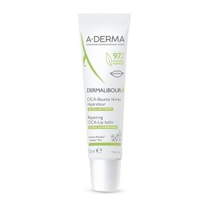 A-Derma Dermalibour+ Repairing Cica-Lip Balm Βάλσαμο Χειλιών για Σκασμένα & Ξηρά Χείλη 15ml