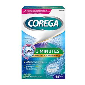 Corega 3 Minutes Καθαριστικά Δισκία για Τεχνητή Οδοντοστοιχία 36 ταμπλέτες
