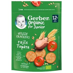 Gerber Organic for Junior Κρακεράκια Δημητριακών με Τομάτα από 12m+ 100g