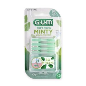Gum Soft Picks Comfort Flex Cool Mint 670 Medium Μεσοδόντια Βουρτσάκια 40τμχ