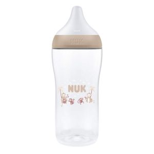 NUK Perfect Match Μπιμπερό Πλαστικό 6m+με θηλή σιλικόνης 360ml Χρώμα Μπεζ 1τμχ