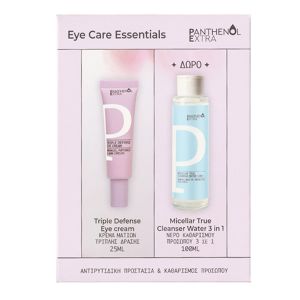 Panthenol Extra Eye Care Essentials Set με Triple Defense Eye Cream 25ml & Δώρο Micellar True Cleanser Water 100ml
