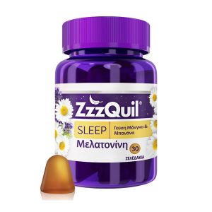 ZzzQuil NATURA Συμπλήρωμα διατροφής με Μελατονίνη με Μάνγκο και Μπανάνα 30 ζελεδάκια